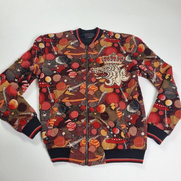 zara man jacquard bomber jacket